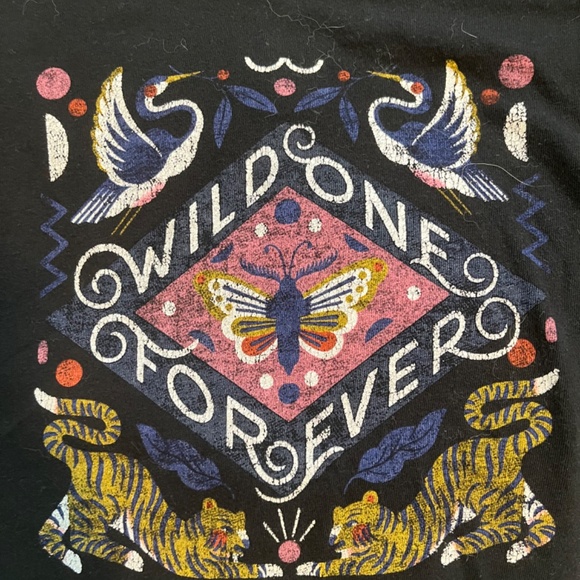 Anthropologie Wild One Black Tee - Picture 2 of 4